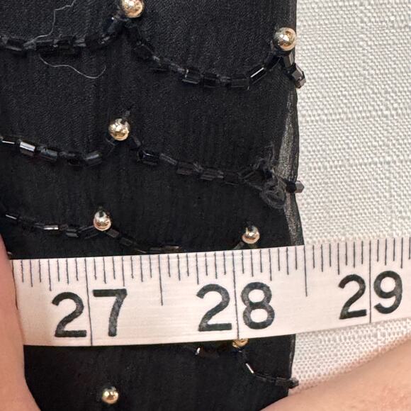 VINTAGE 100% Silk Beaded Blouse‎ Womens 4X Embellished Avant Garde Glam Resort - Picture 10 of 11